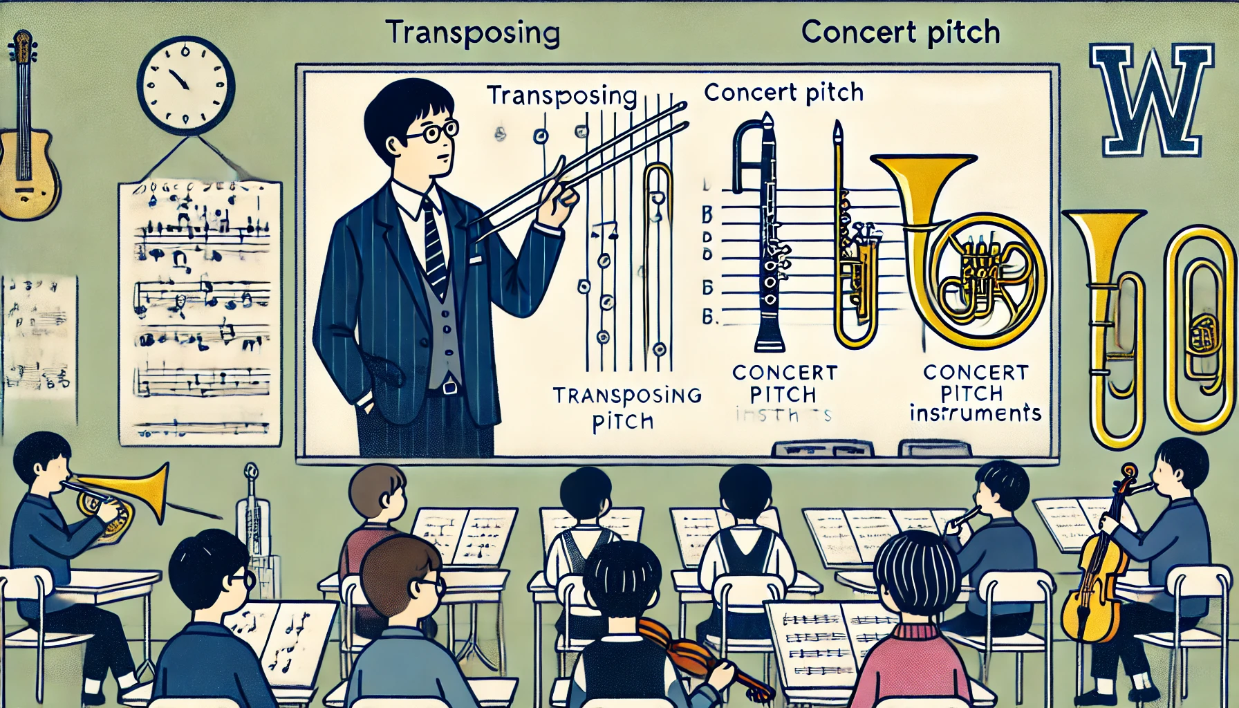 移調楽器と実音楽器の違い