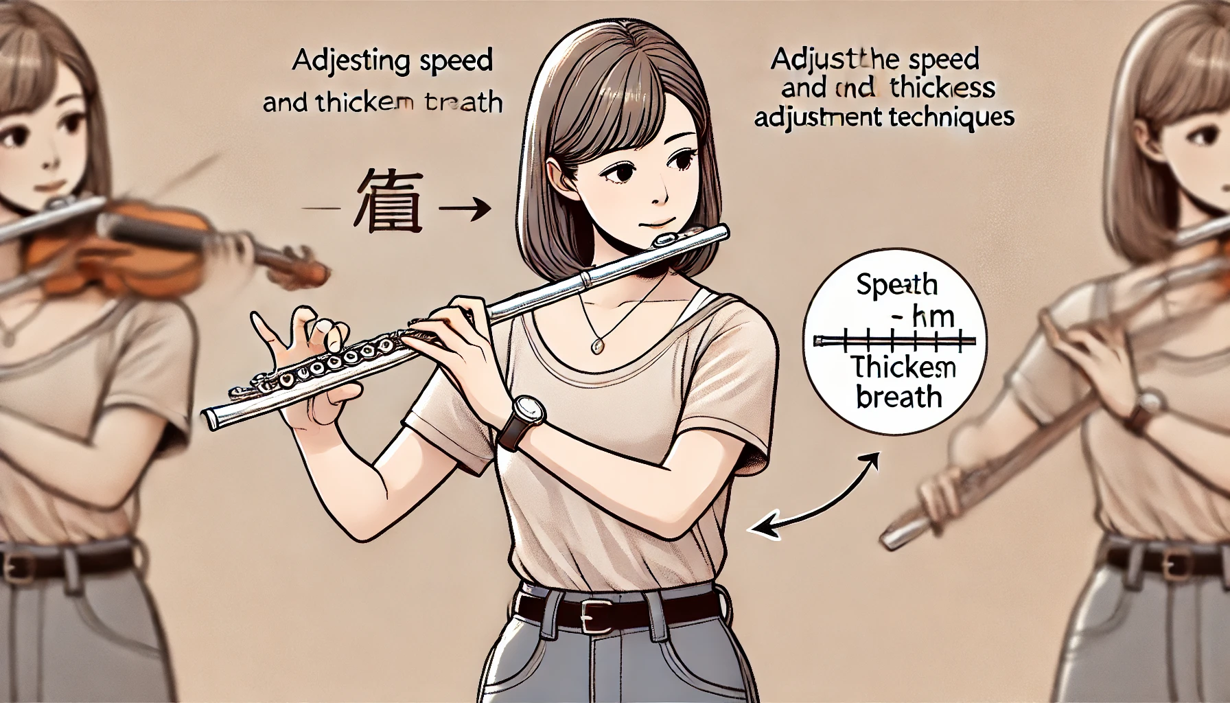 息のスピードと太さの調整法