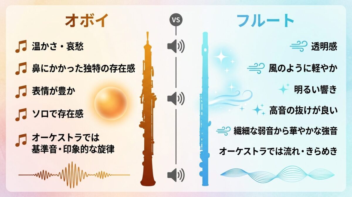 音色の違いのイメージ画像