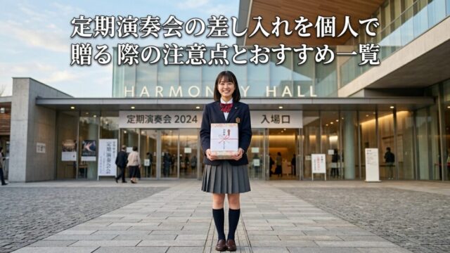 定期演奏会の差し入れを個人で贈る際の注意点とおすすめ一覧のイメージ画像